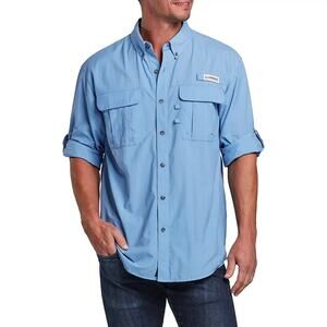 Magellan Laguna Madre Long Sleeve Fishing Shirt Sz 3XL Blue Relaxed Fit UPF 20+